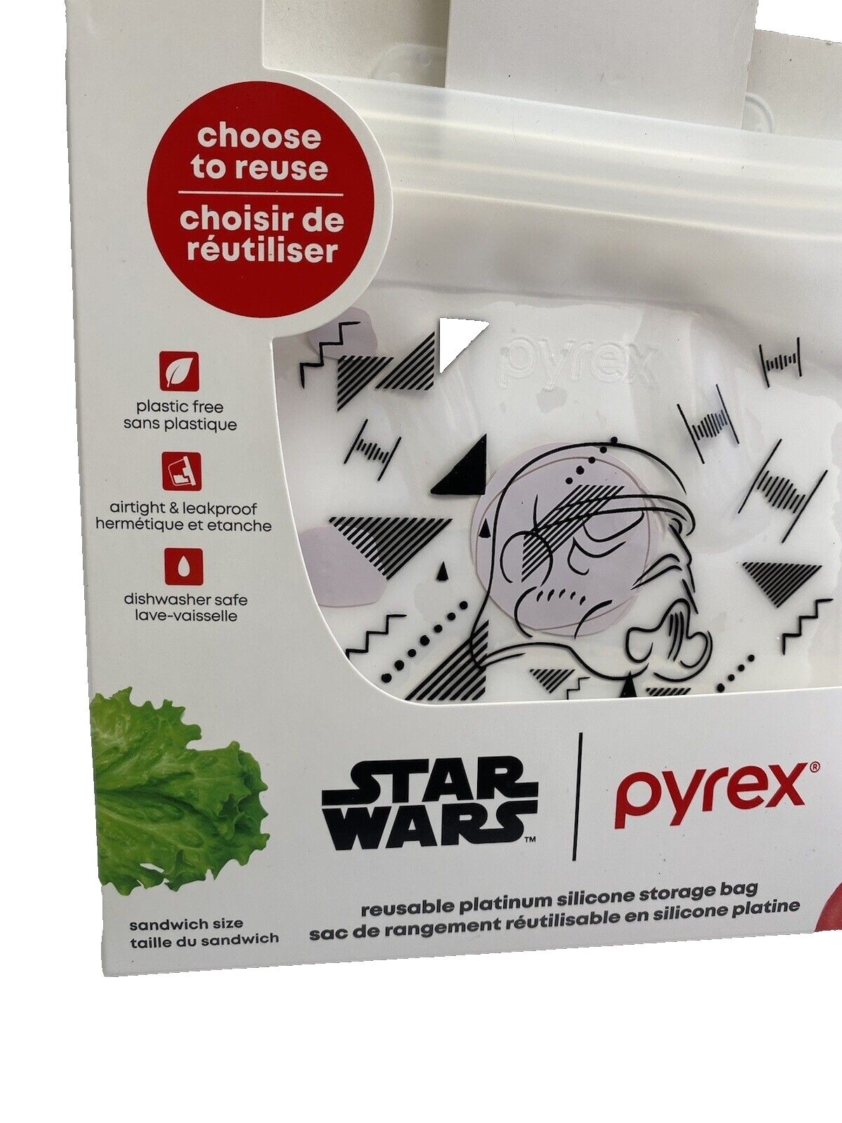 Star Wars pyrex silicone reusable storage Sandwich bag Star Wars Storm Troopers