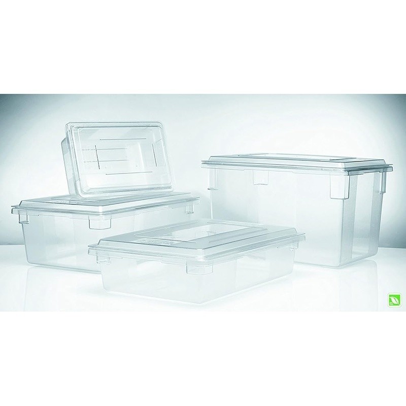 Clear Polycarbonate Storage Totes Freezer Dishwasher Safe W/ Date Control Panel