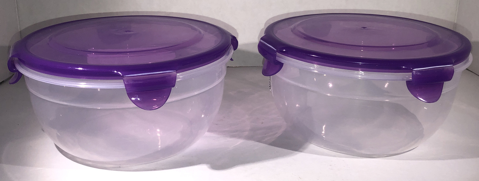 2ea 6.38Cup Sure Fresh Dry/Cold/Freezer Food Storage Containers W Clip-Lock Lids