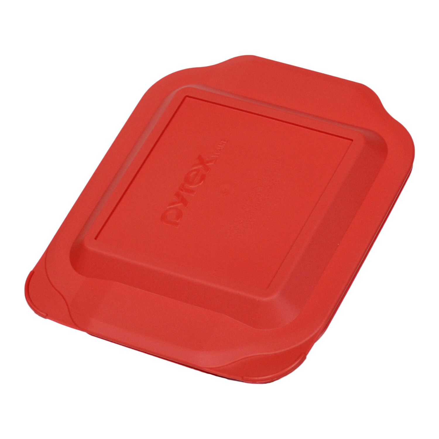 Pyrex (1) 222 2qt Glass Baking Dish & (1) 222-PC Red Food Storage Lid