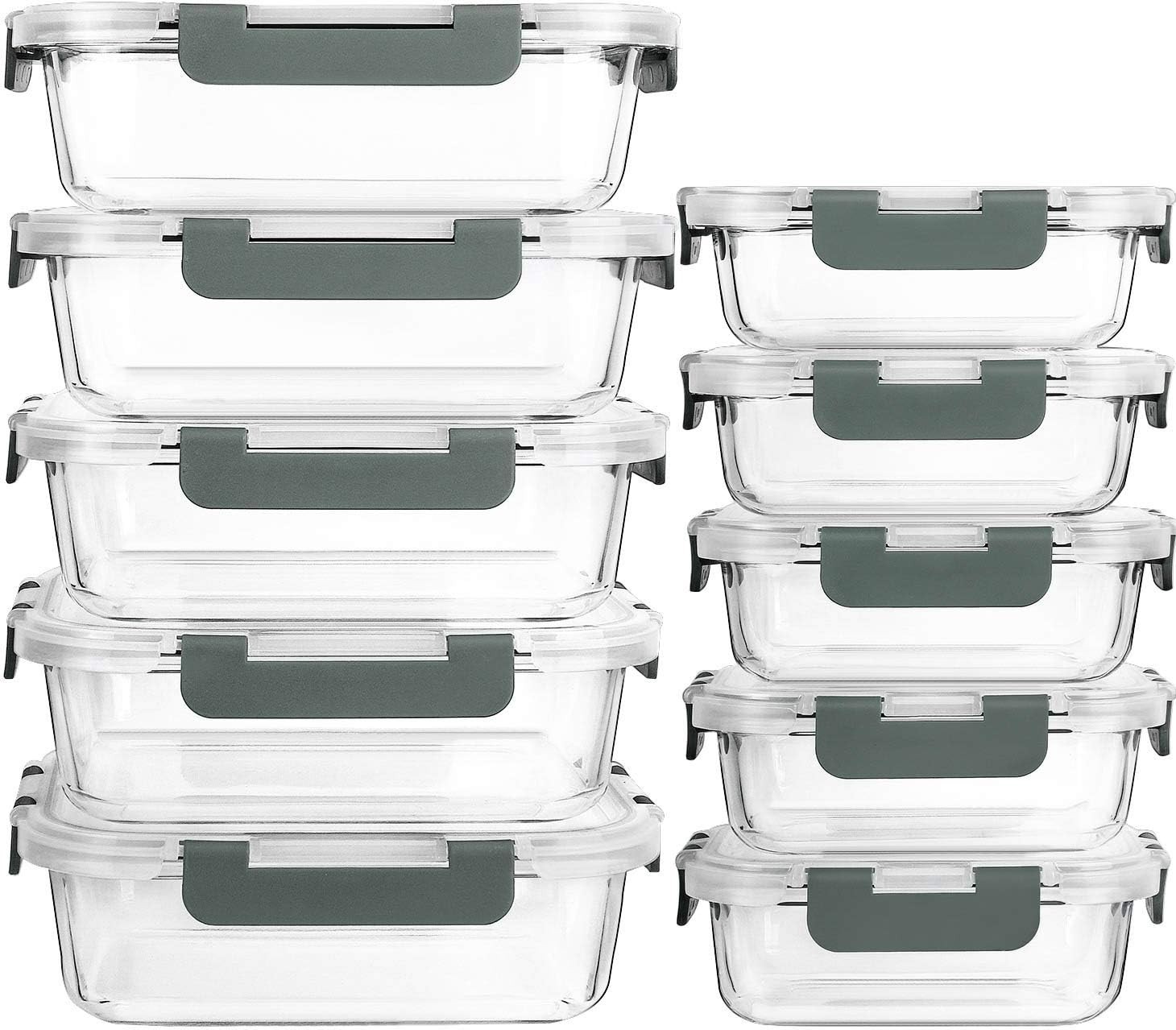 Durable Glass Meal Prep Containers Great for Freezing and Reheating