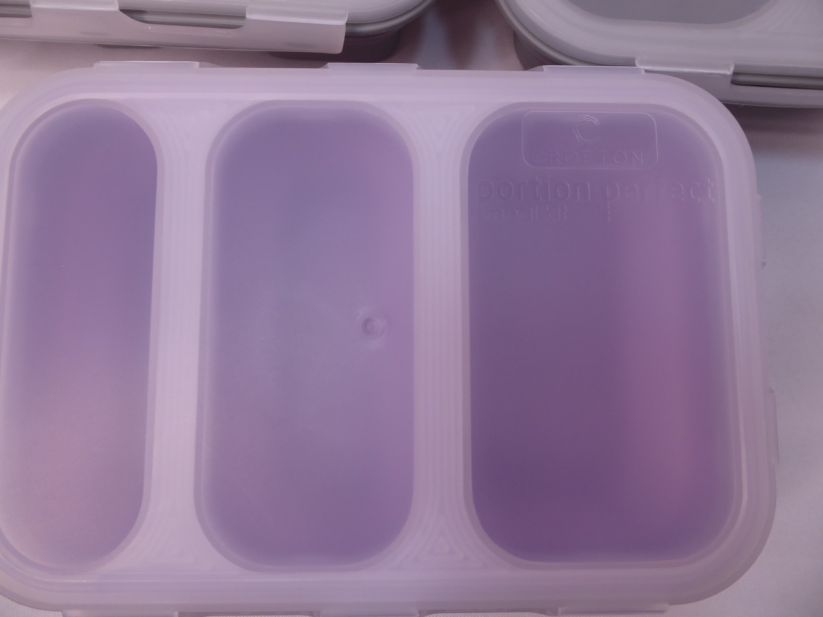 Crofton Portion Perfect Meal Kit – Lot of 3 Silicone Collapsible Meal Prep Trays