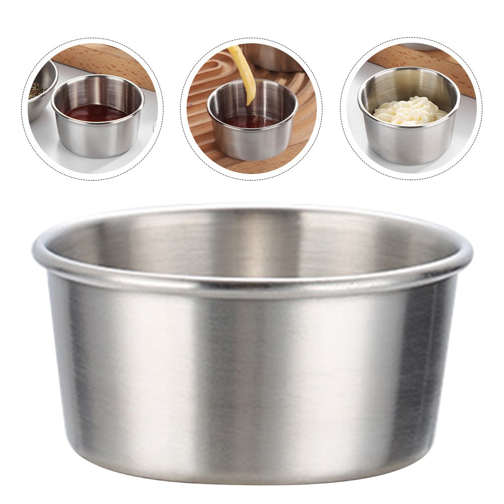 4 Pcs Dip Cups Small Dipping Bowls Condiment Reusable Sauce Containers