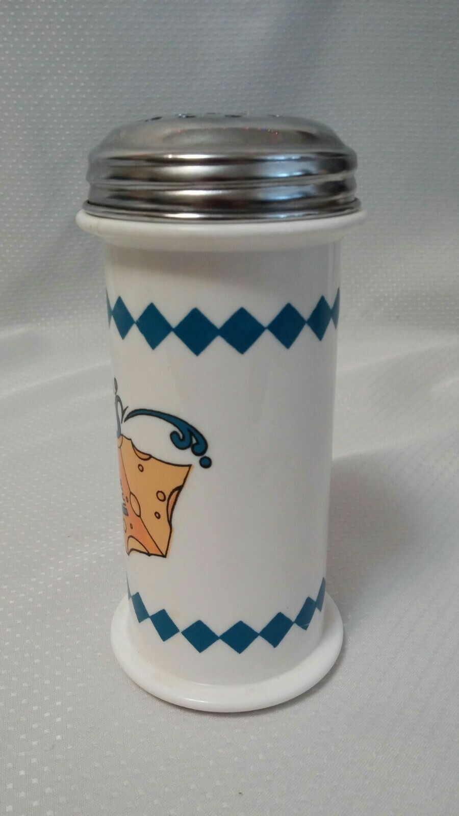 Cute Vintage 1995 Parmesan Cheese Shaker*Italian Chef Design*Plastic*Metal Lid