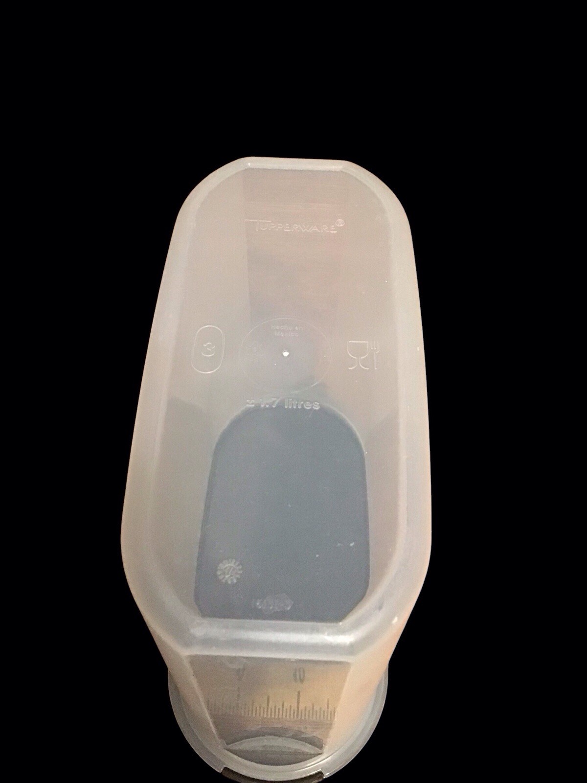 Tupperware Oval Modular Mate #3 Black Top Lid #1613 7¼ Cup Storage Container