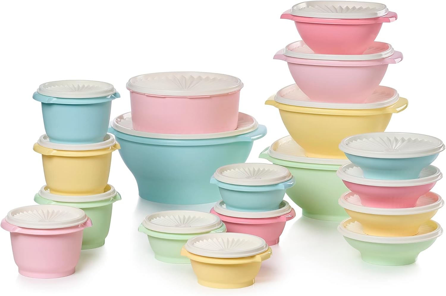 Tupperware Heritage Collection 36 Piece Food Storage Container Set in Vintage Co