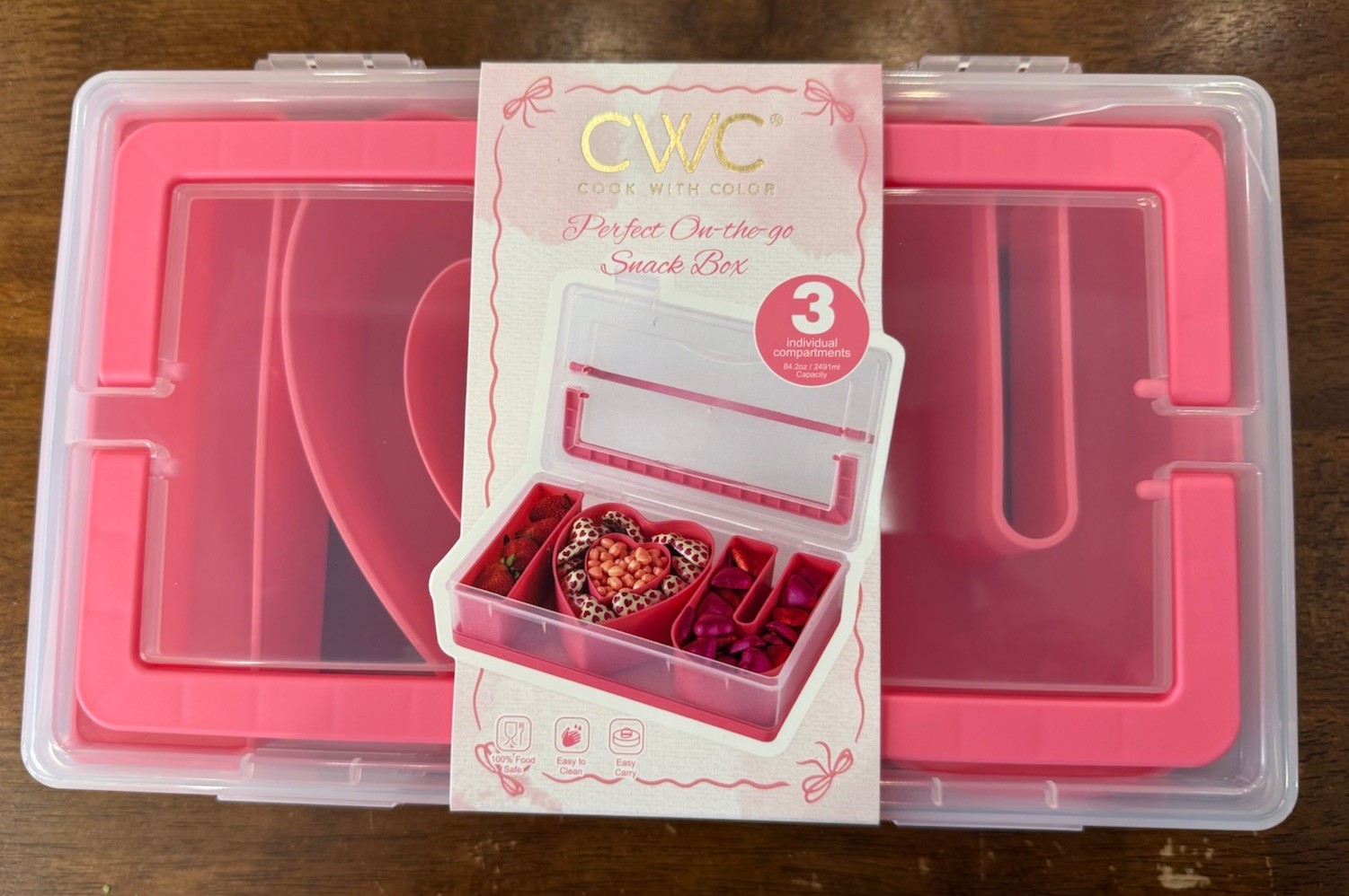 Cook with Color on-the- go Snack box- I heart you- Valentine’s Day