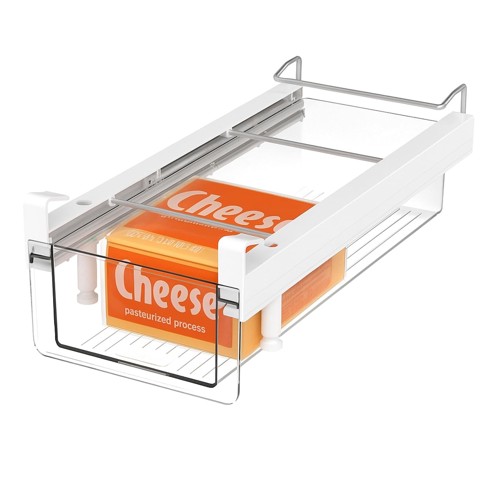 Fridge Organizer Drawer, Clear Plastic Fridge Organizer Bins, Add on Refriger…