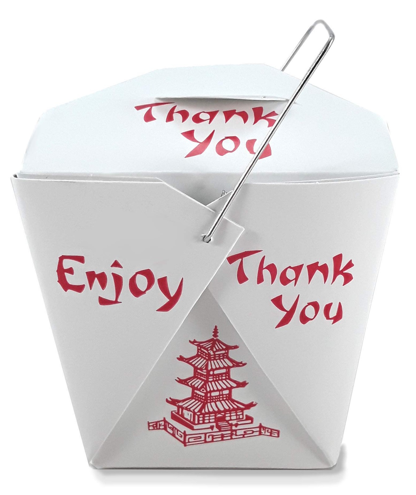 Pack of 25 Chinese Take Out Boxes Pagoda 16 oz/Pint Size Party Favor and Food…