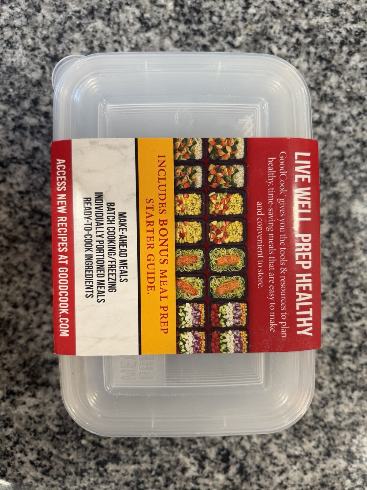 GoodCook Meal Prep Containers, Single Compartment 10-Pack, BPA-Free