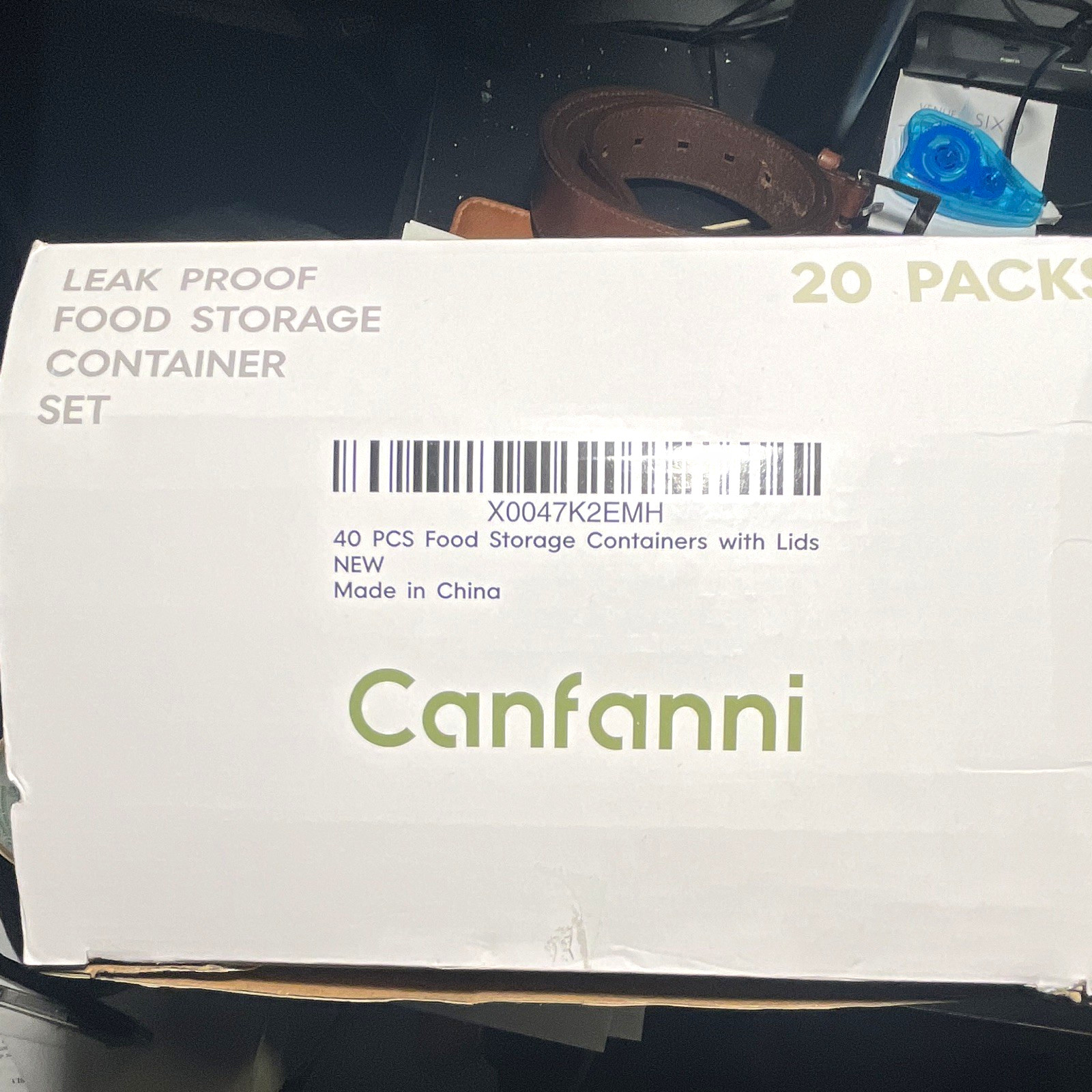 Canfanni 40pc Clear Leak Proof BPA-Free Plastic Storage Container Set w/ Lids