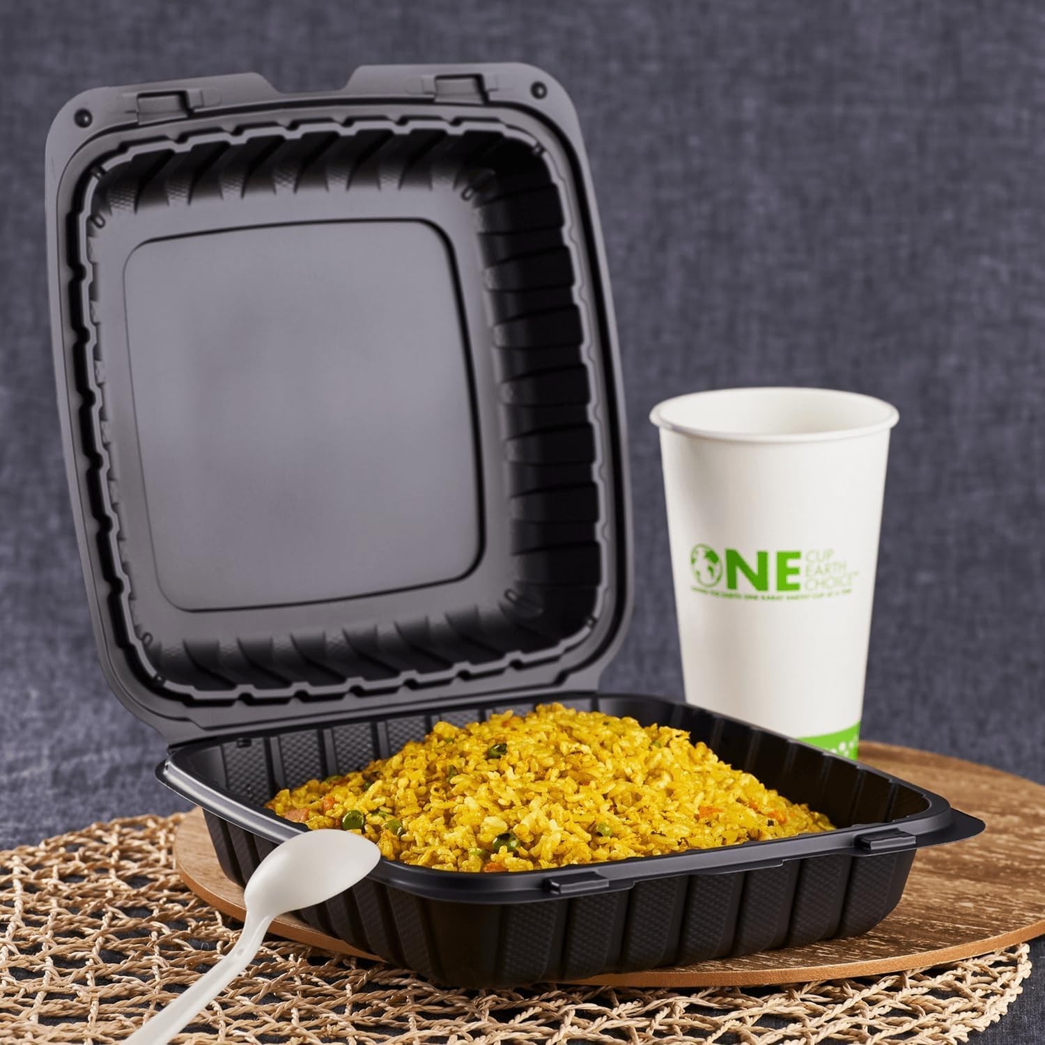 Clamshell Take Out Food Containers [9″x9″ – 120 ct] To Go Containers | Microw…