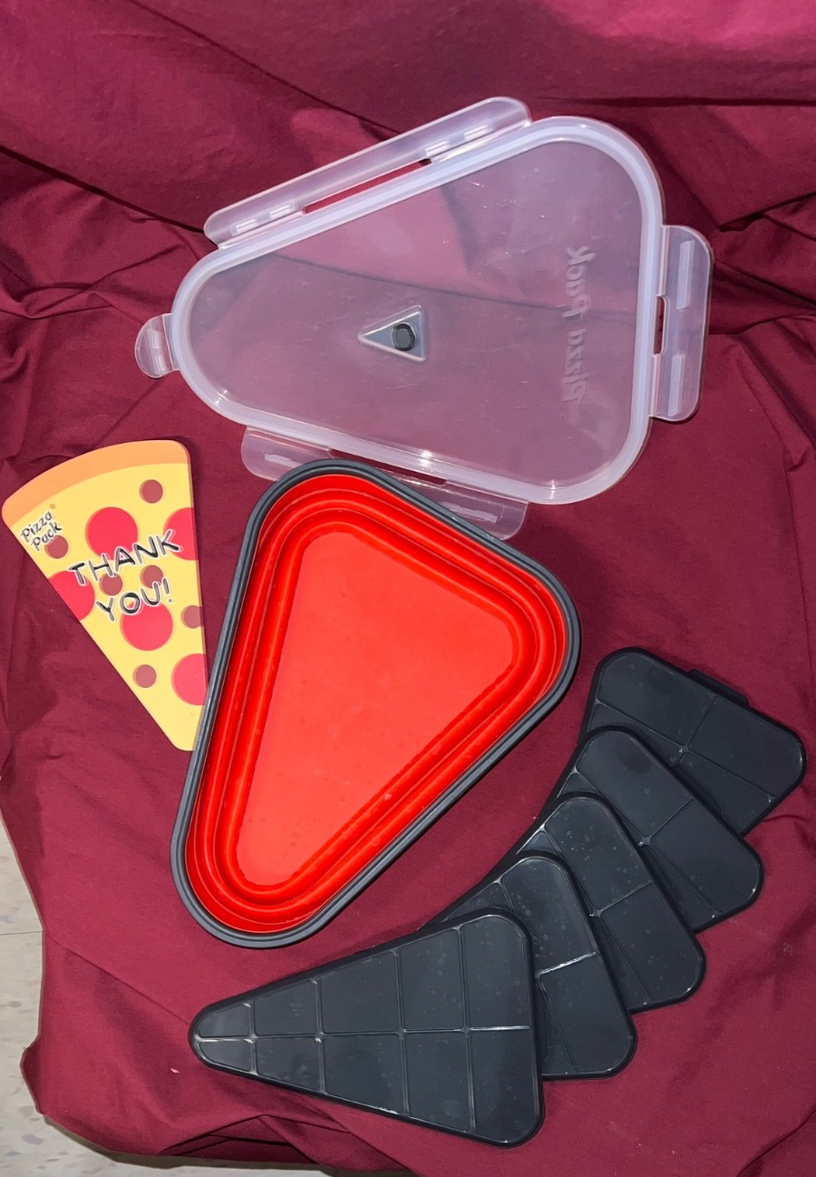 Pizza Pack Storage Container Reusable Foldable Portable Microwavable