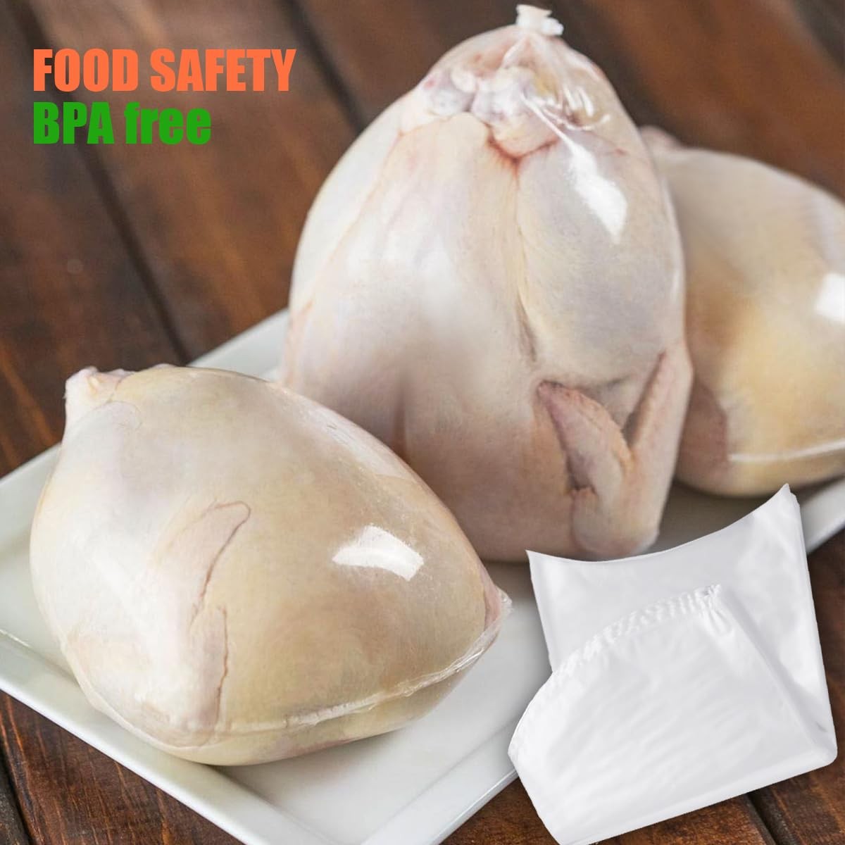 Poultry Shrink Bags, Chicken Bag, 20Pack 13×18 Inches Clear Poultry Heat Shri…