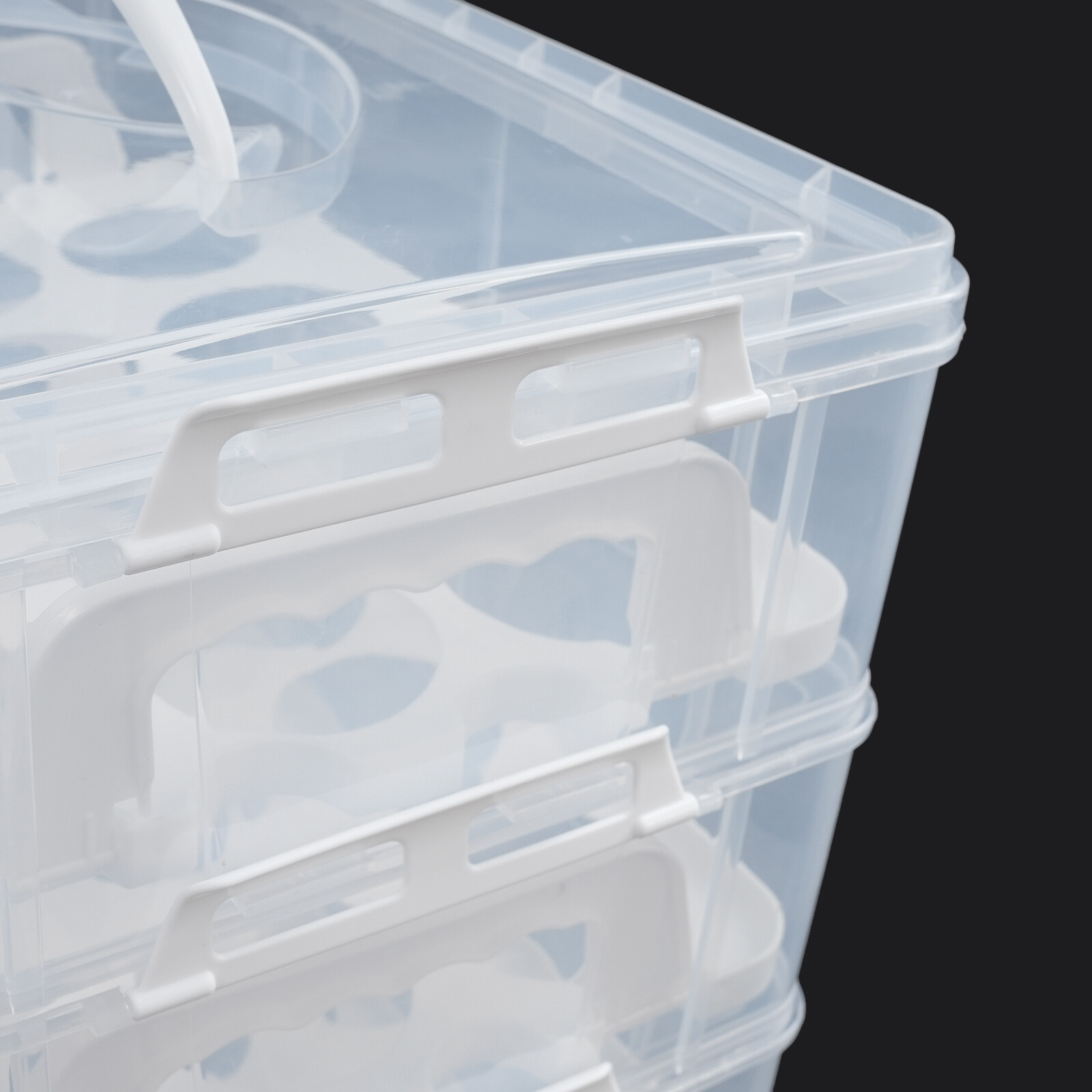 4-Tiers Portable Cupcake Carrier Cupcake Holder Carrier Stacking Cupcake Storage