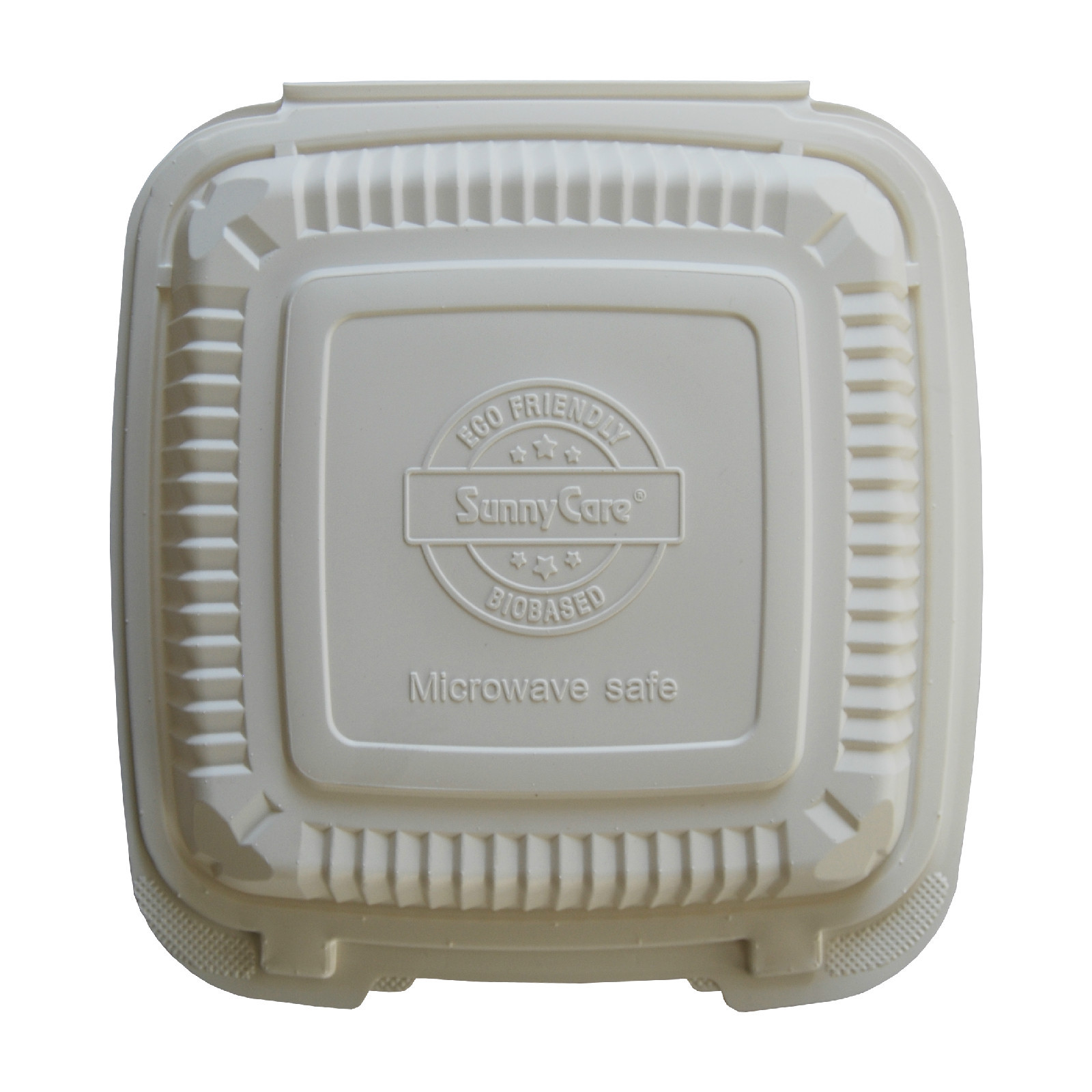 SunnyCare® 9″ x 9″ x 1 Biodegradable Natural -One Compartment Take Out Box- 200