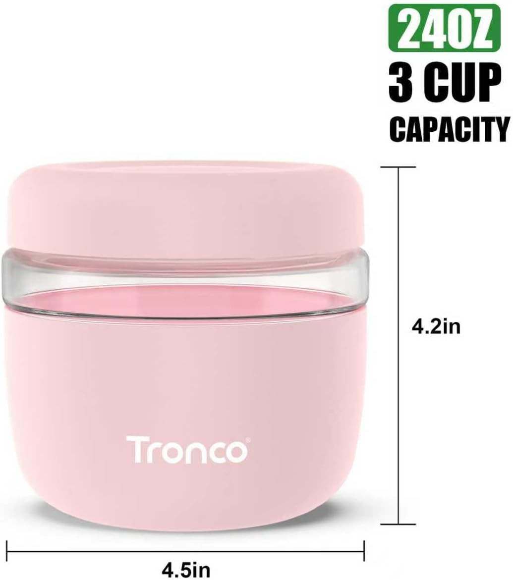 24 Oz Glass Food Storage Containers with Lids, Airtight, Leak & Spill Proof Glas