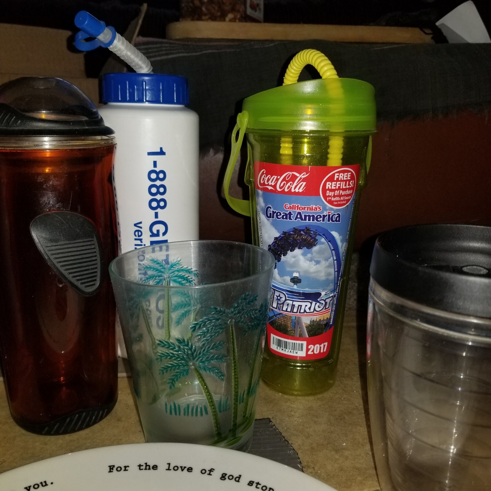 Lot of 20 Plastic Water Bottles, Drink Containers 2 Cozies & misc items