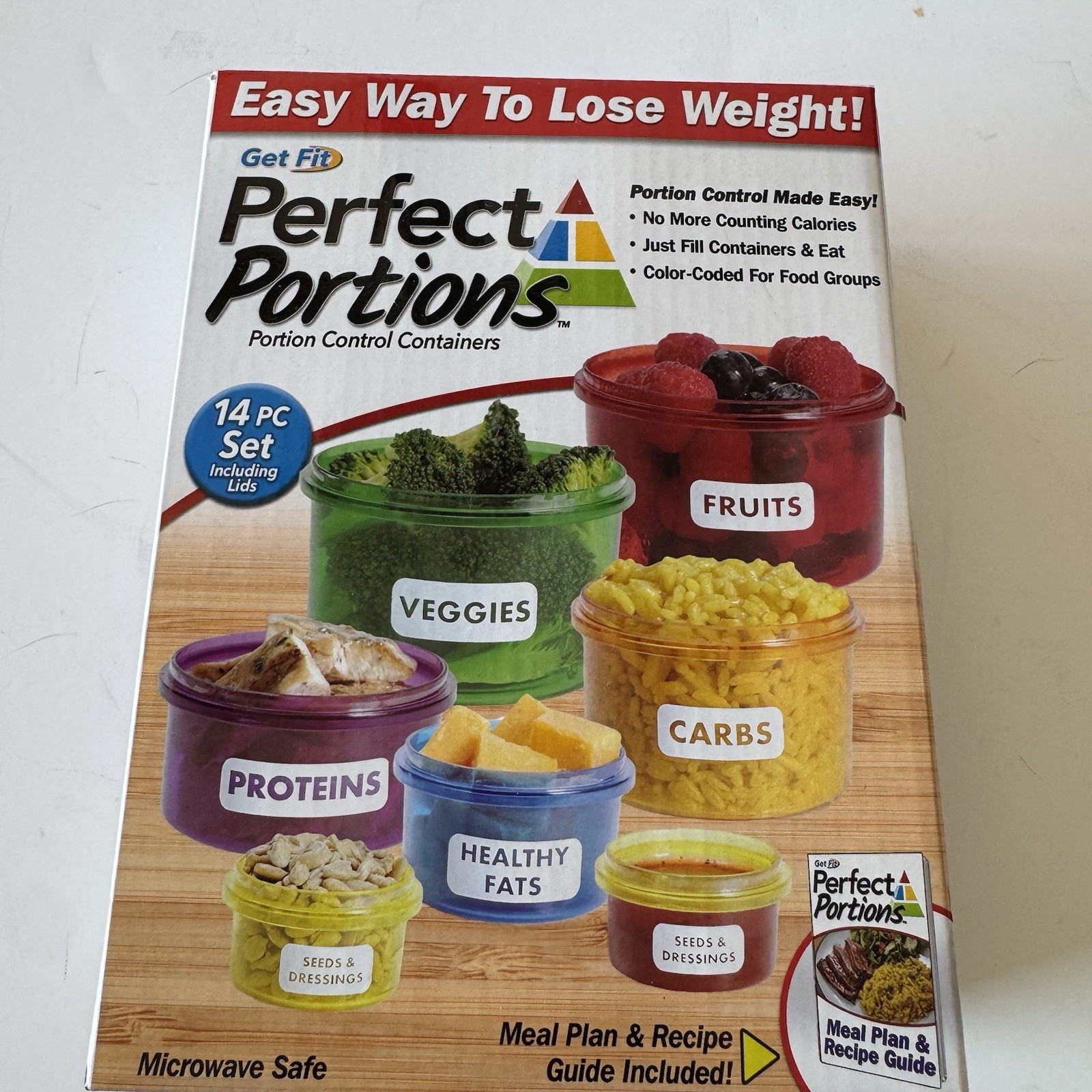 Perfect Portions Portion Control Containers 14 Piece Set As Seen On TV Diet New