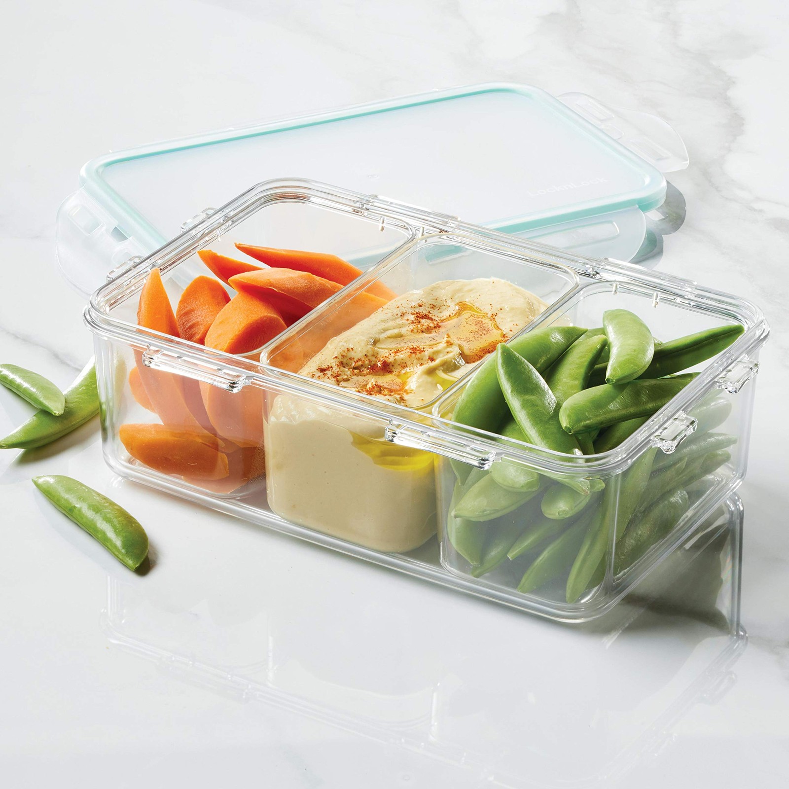LOCK & LOCK Purely Better Tritan Container/Rectangle Food Storage Bin with Di…