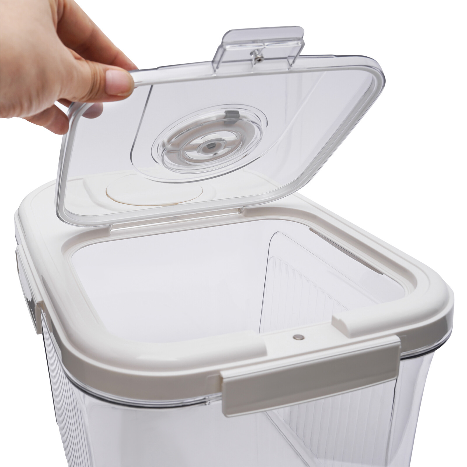 10kg Large Rice Storage Container Food Flour Airtight Box Rice Dispenser W/ Cup