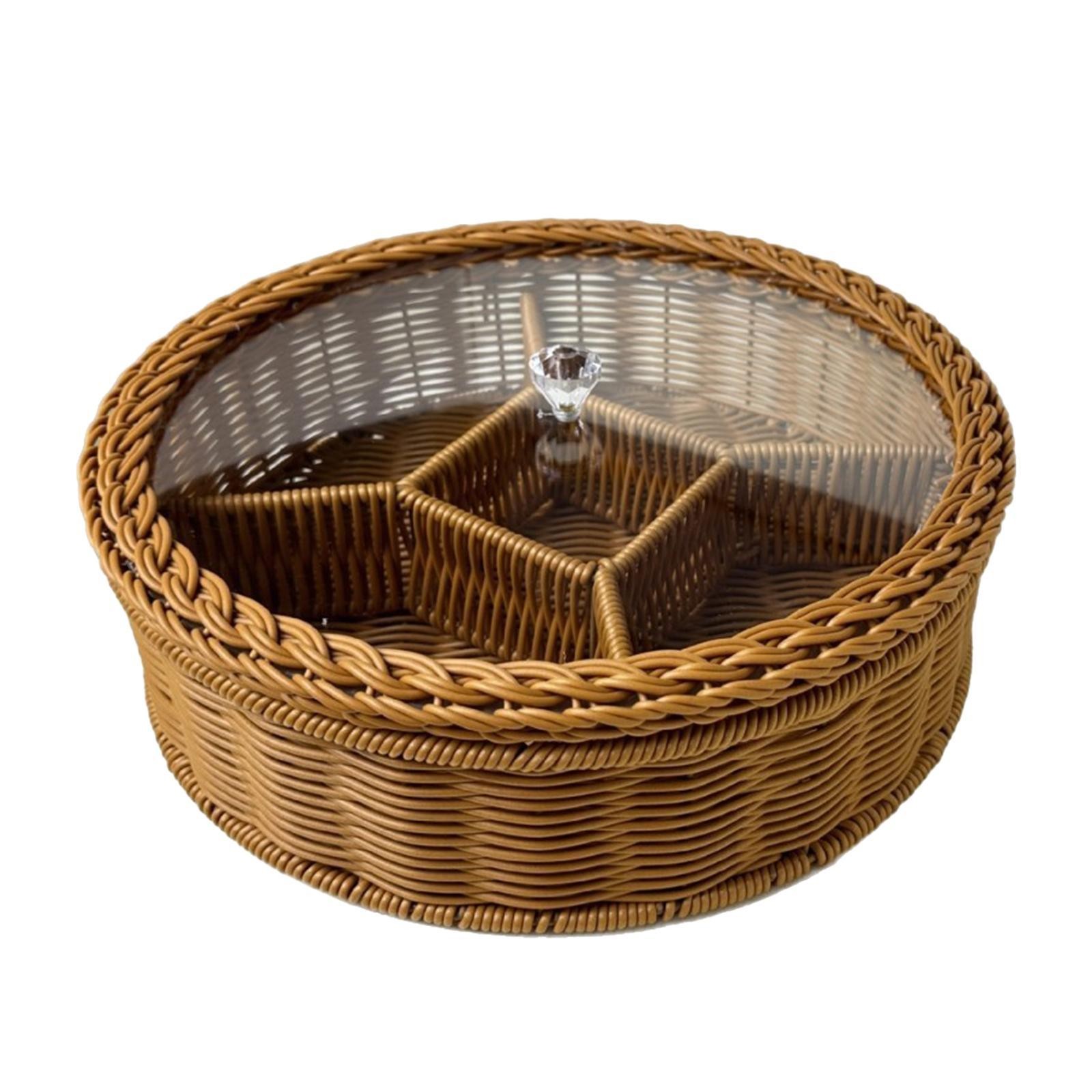 Divided Serving Tray Storage Basket Decorative Food Storage Container Dried