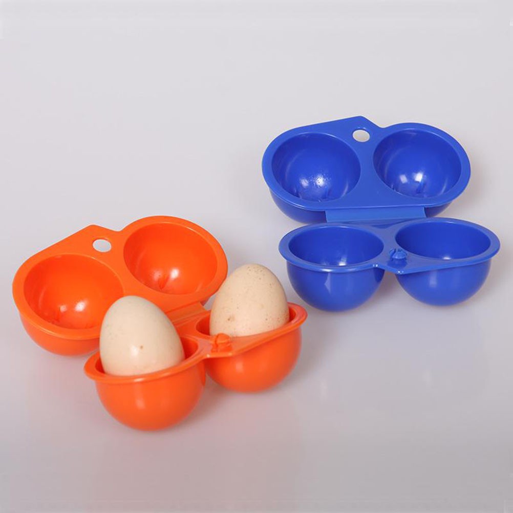 2 Pcs Shockproof Eggs Box Storage Camping Container Carrier for Travel