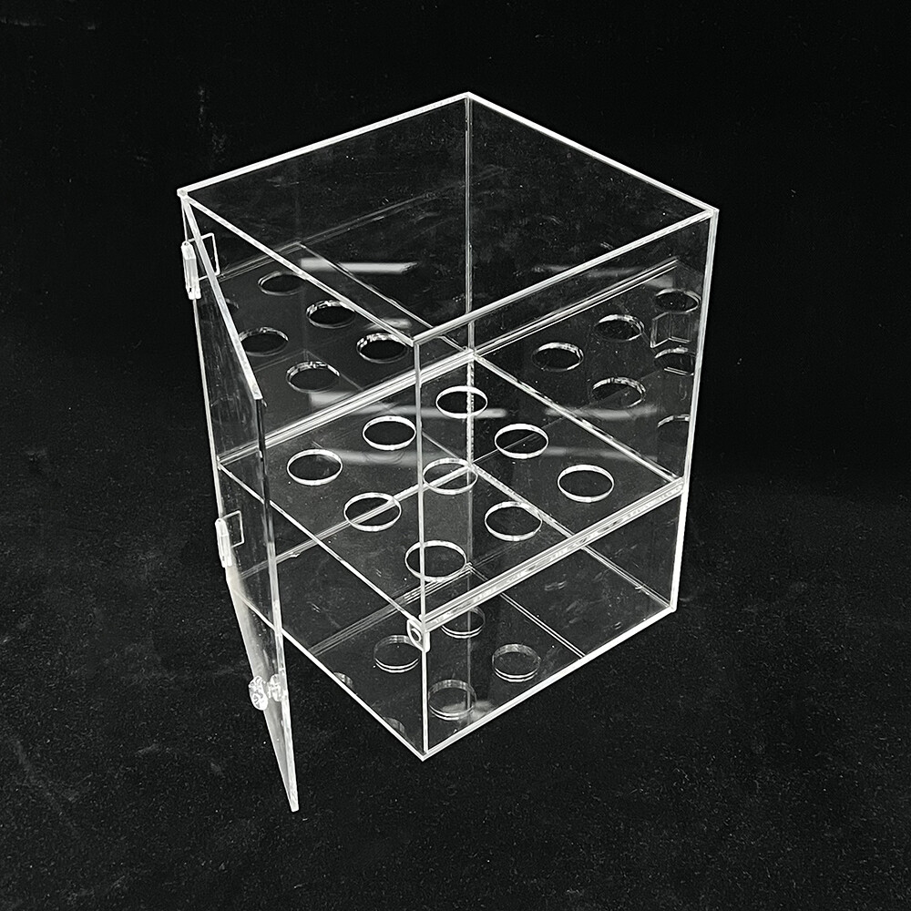 9 Holes Acrylic Ice Cream Cone Display Cabinet Transpate Show Case Transpate
