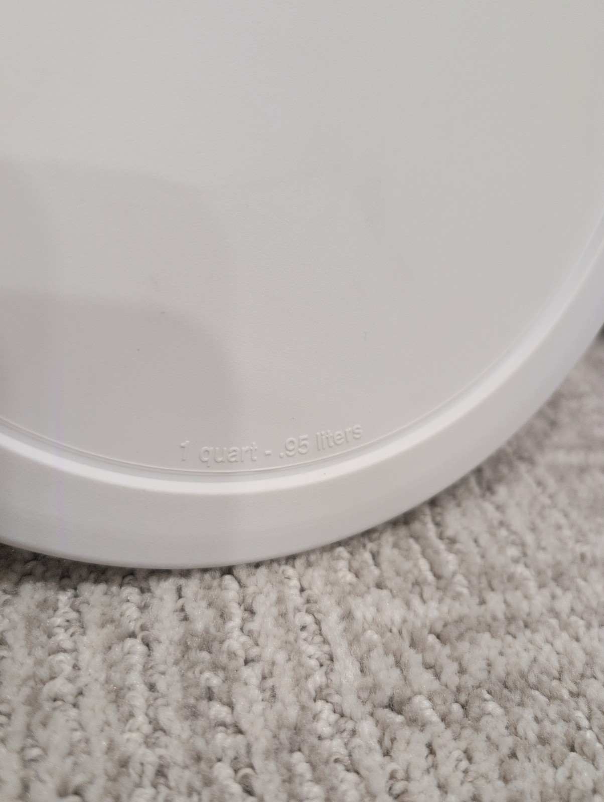Lot of 2 Corelle 1 QT Plastic Storage Replacement Lids White 323-PC 8 3/4″ wide