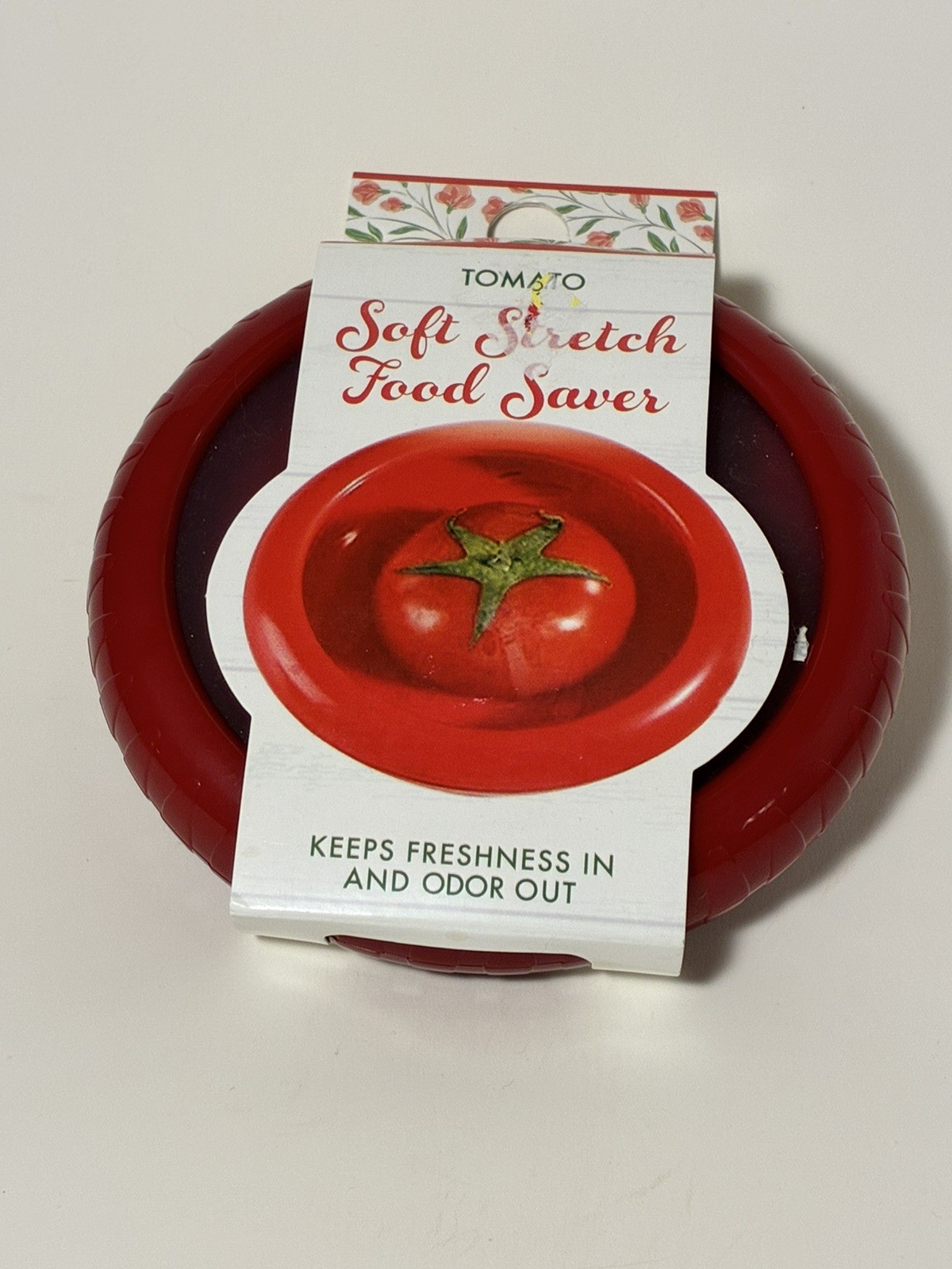 Soft Stretch Tomato Produce Saver, Red Plastic Twist Lid, Reusable 1 Tomato