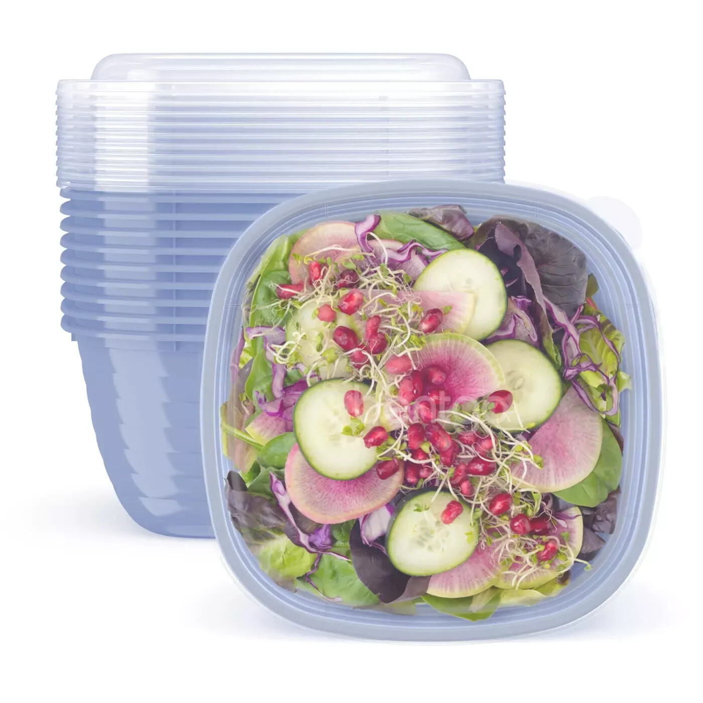 Bentgo Prep 1 Compartment Bowl 10 Bowls + 10 Lids – Periwinkle