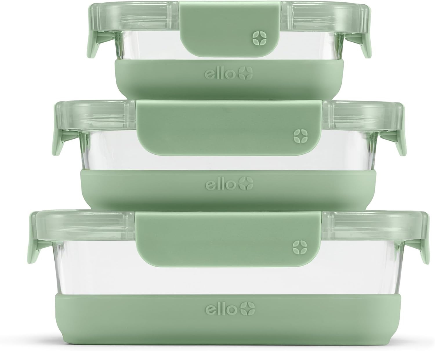 Ello Duraglass Refresh Mixed Meal Prep Set 6Pc, 3 Pack – Glass Food Storage Cont