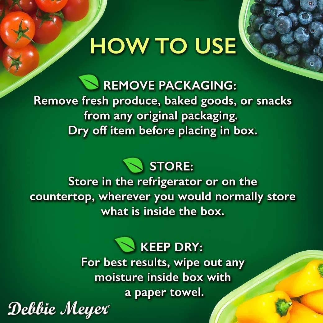 Debbie Meyer Greenboxes 32 Piece Set – Keeps Fruits, Vegetables, Baked Goods and