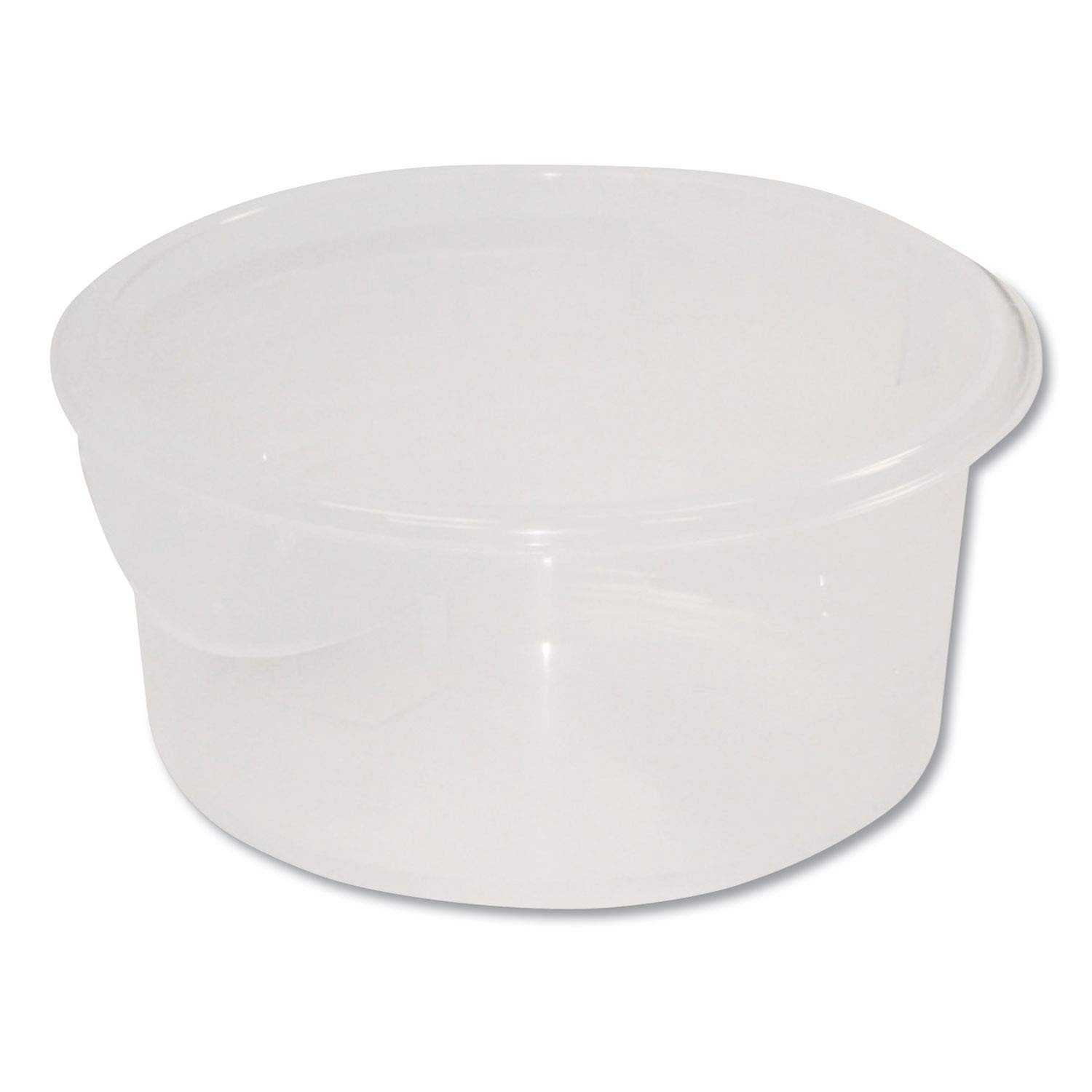 Commercial 2 Qt Clear Food Storage Container Break Resistant Polyethylene