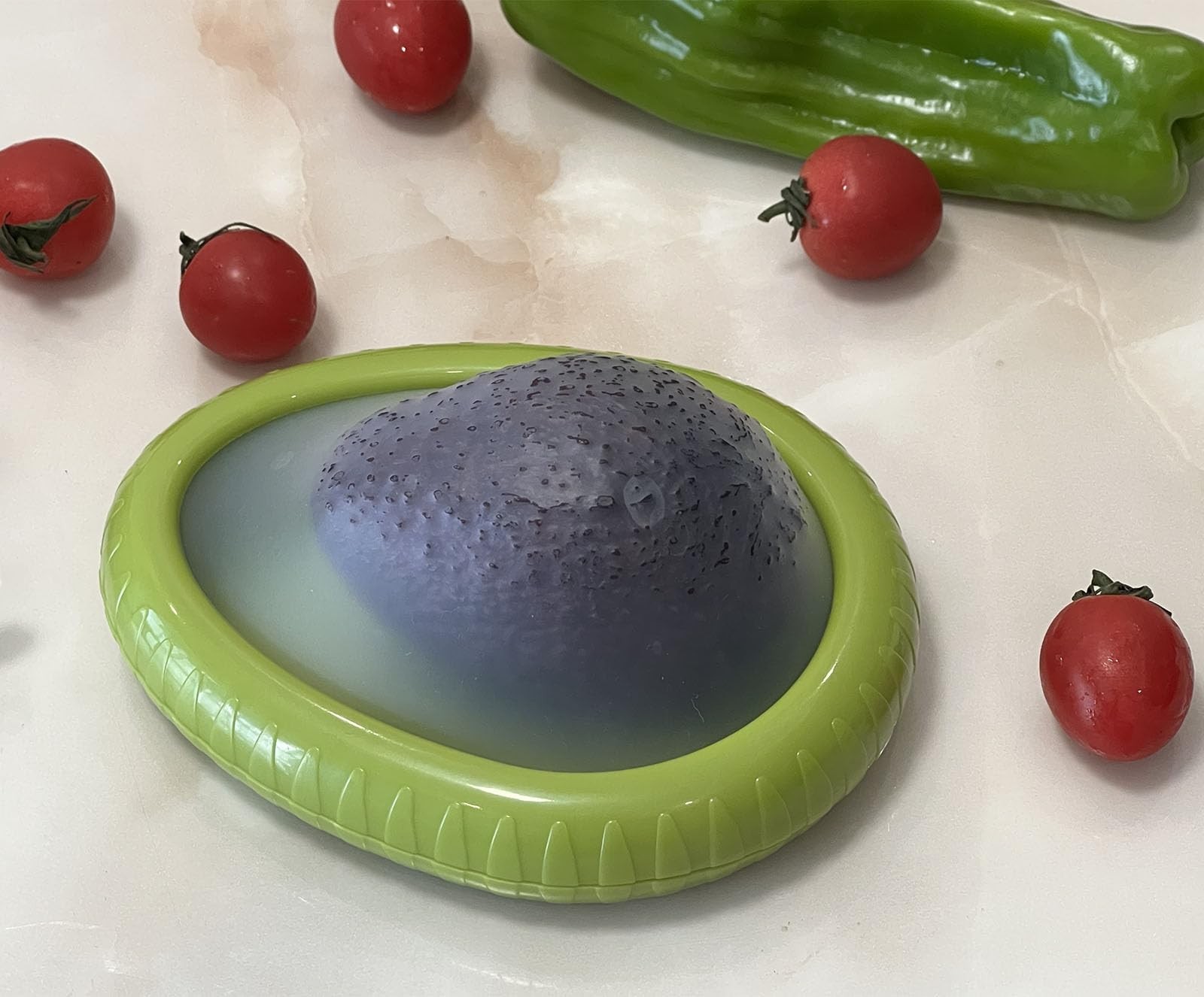 halteoly 4PC Silicone Fruit and Vegetable Storage red,brown,yellow,green