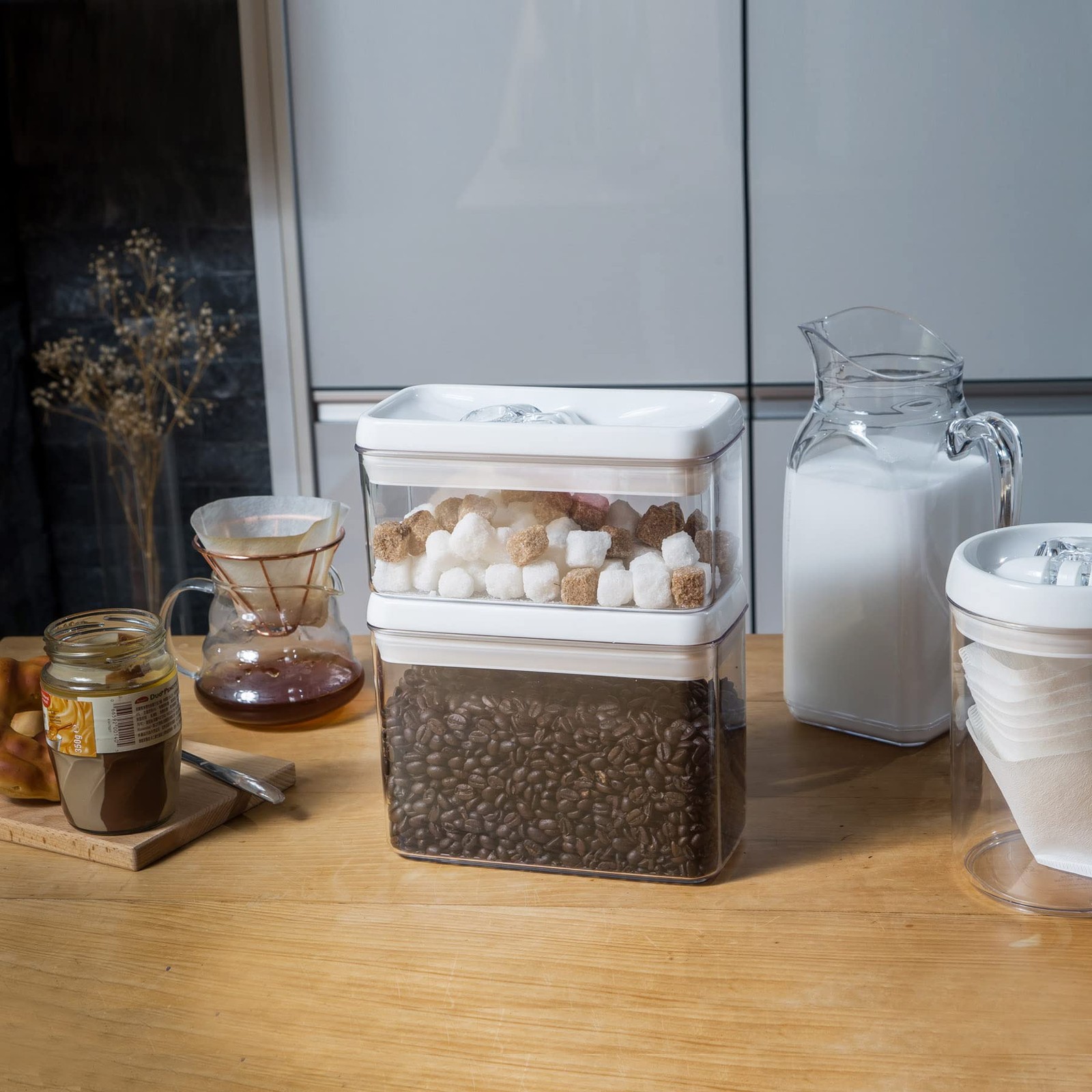 Flip Tite Storage Container with Lid 4” RECTANGULAR Airtight Ring Flip Top, S…