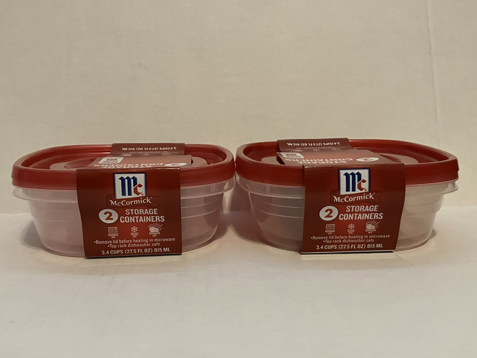 McCormick Food Storage Container Red (2 pieces)- Set of 2