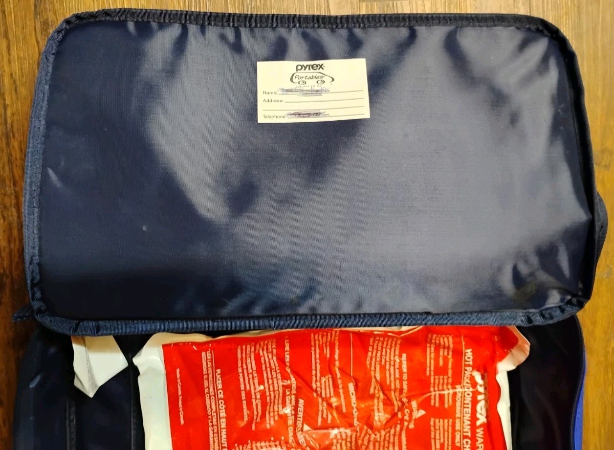 Pyrex Portables The Way To Go Insulated Zipper Carry Case Bag Cold Hot…