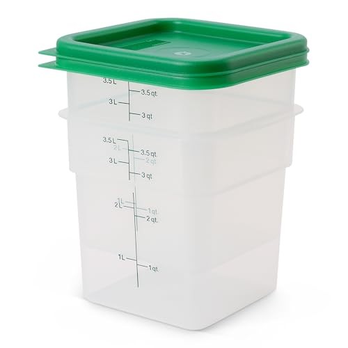 4 Quart Translucent Food Storage Container BPA Free Microwave Safe Durable St…
