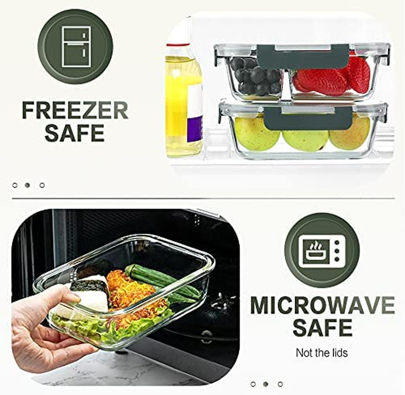 10 Packs 30 oz Glass Meal Prep Containers,Glass Food Storage Containers with Lid