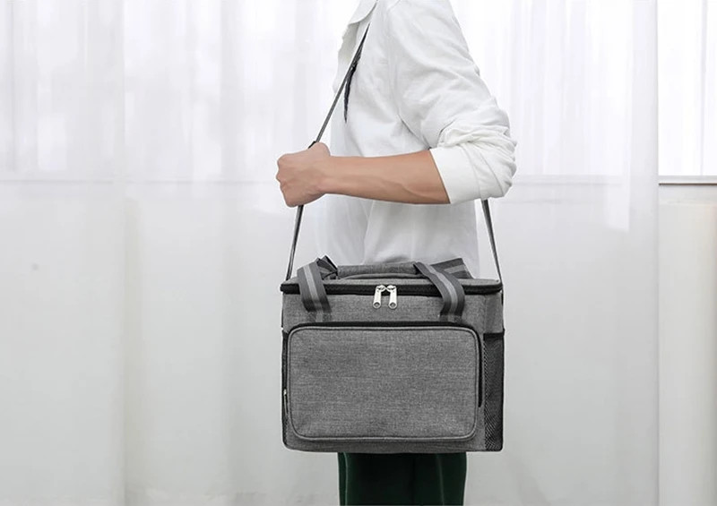 1 Pc Outdoor Picnic Lunch Bag 15L Leakproof Thickened Carry Tote Waterproof