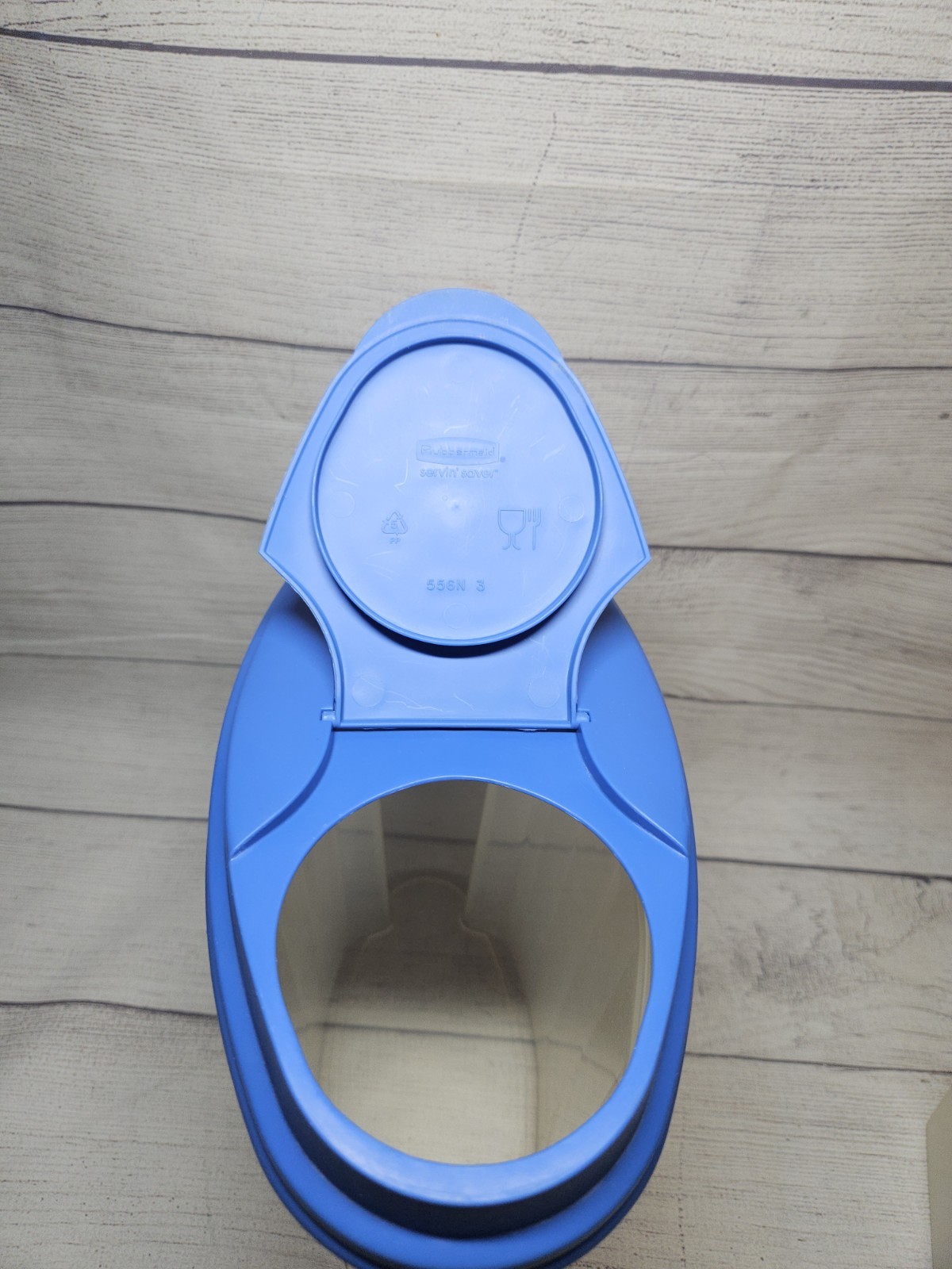 Vtg Rubbermaid Servin Saver Cereal Storage Container 1.5 Gallon BLUE w EZ Lid #5