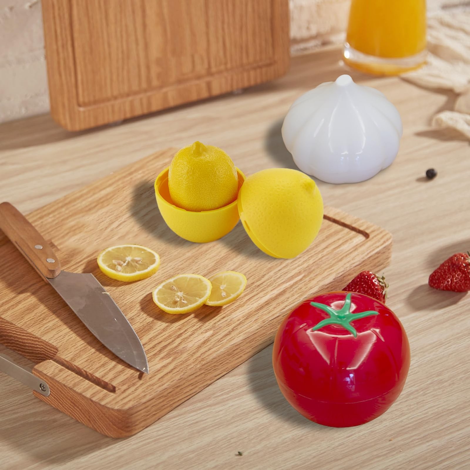 PIVNASY Vegetable and Fruit Storage 8 inches x 3.7 inches, Multicolor