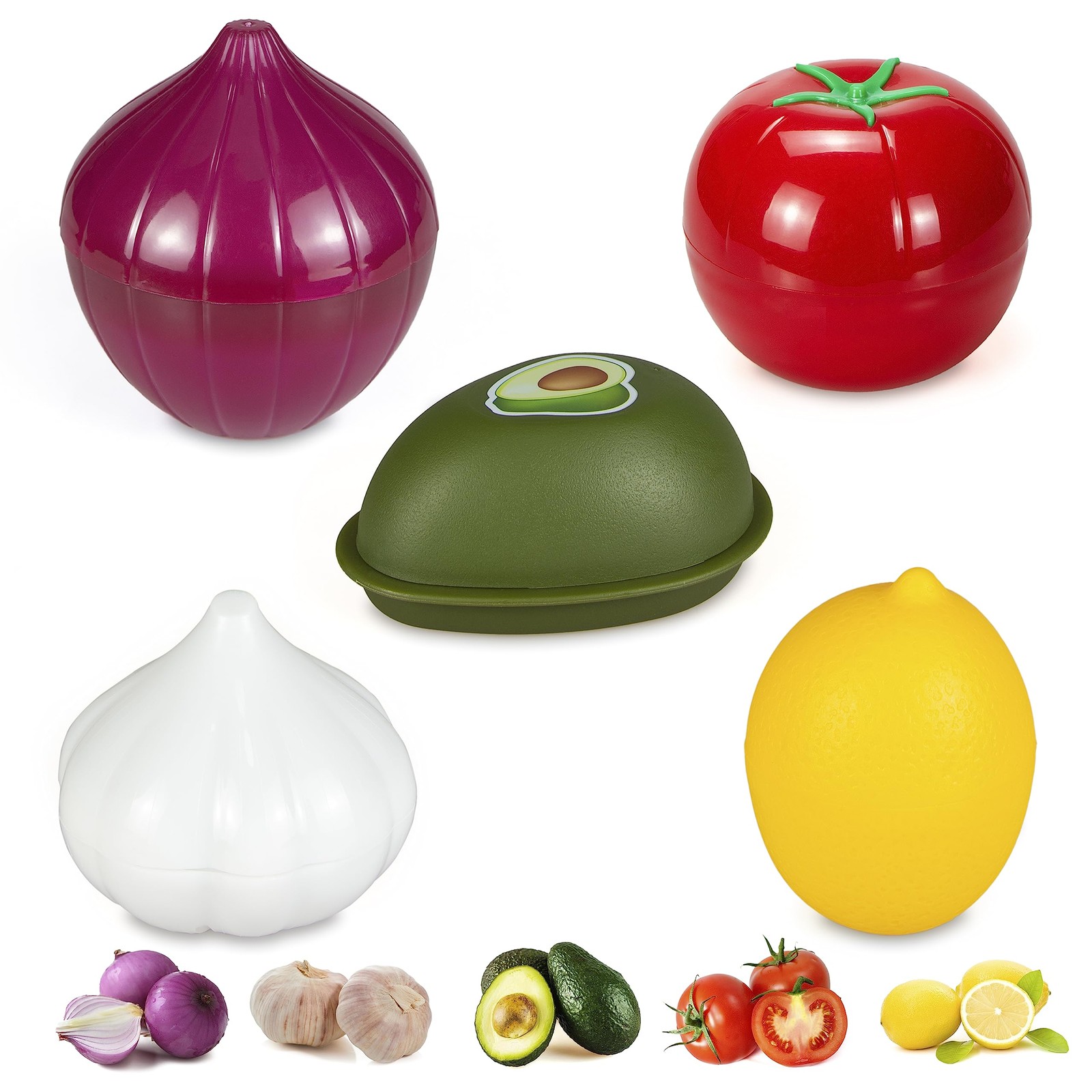 PIVNASY Vegetable and Fruit Storage 8 inches x 3.7 inches, Multicolor