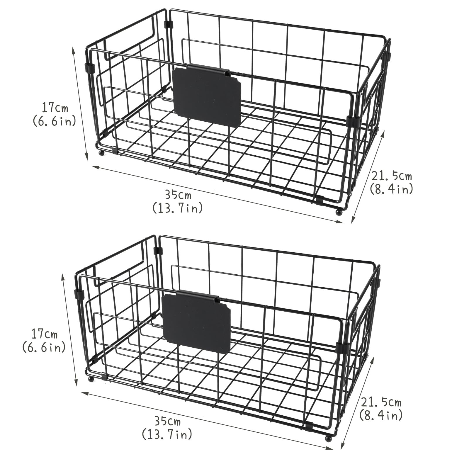 2 Set Foldable Wire Basket Pantry Organizers and Storage,Fruit and Vegetable …