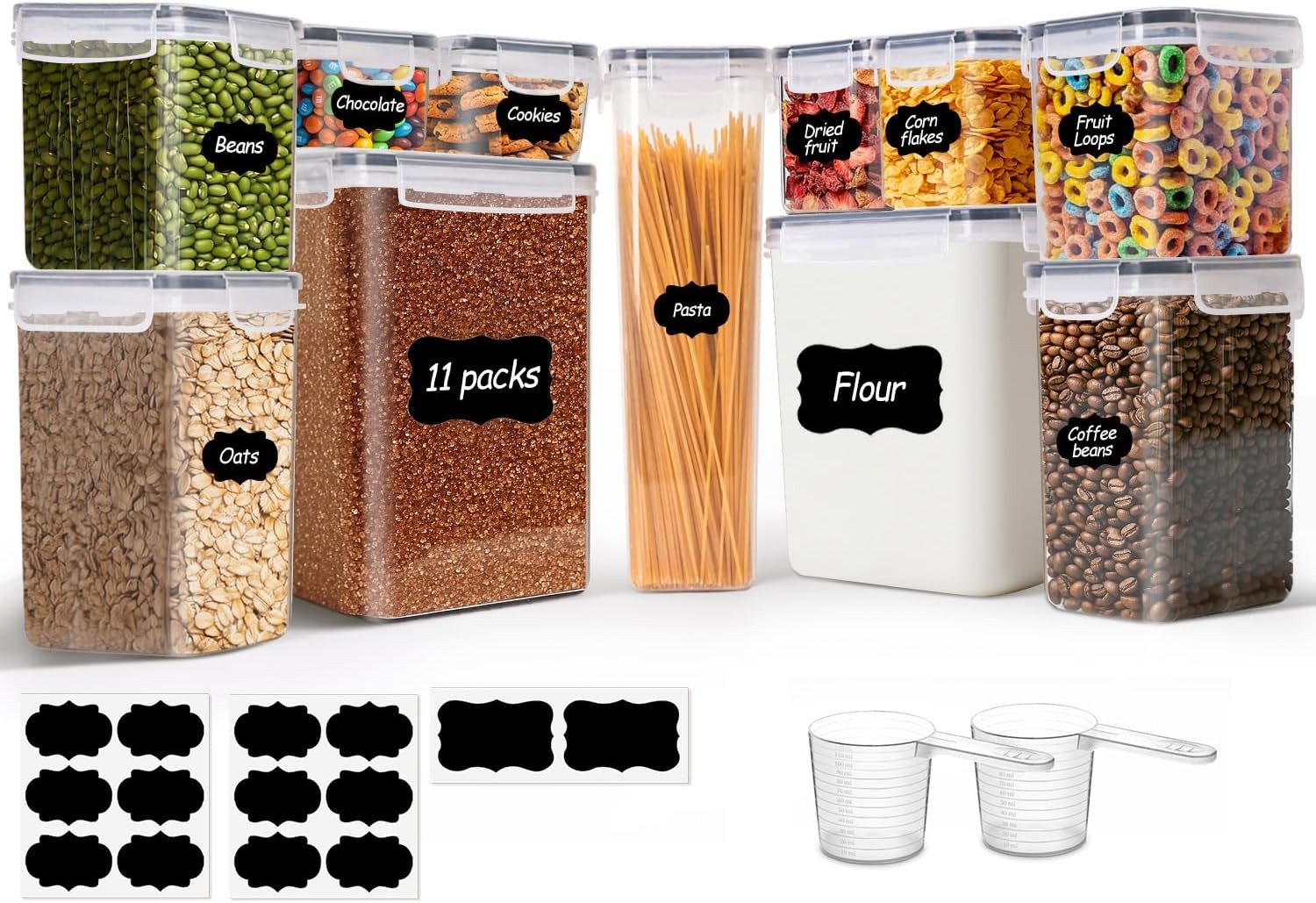 Brown Sugar Container Set of 2 2.5L/2.6Qt Airtight Food Storage Containers