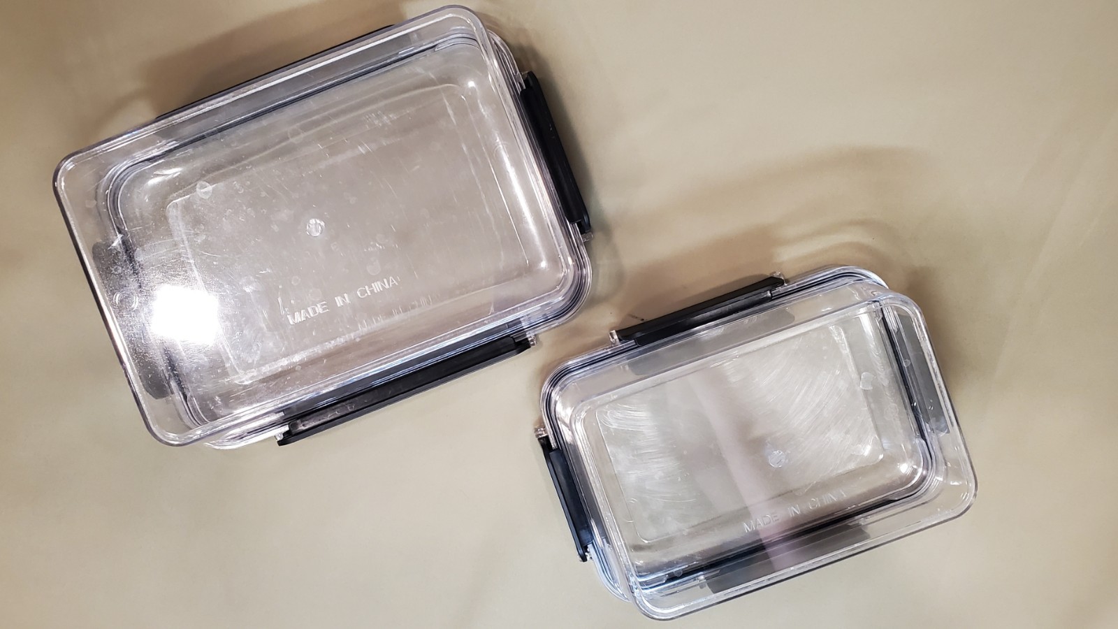 Basic Plastic Storage Containers with Lids – Set of 2 – Clear