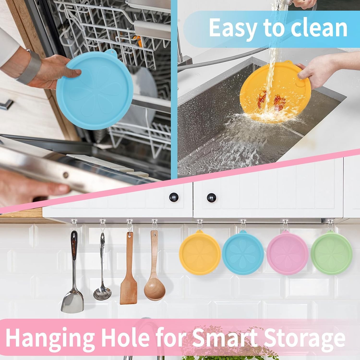 Seal Storage Cover Safe for Glass Bowls, for Microwave, Dishwasher and Freezer