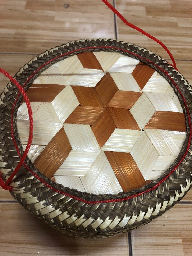 Bamboo Basket Vintage Thai Handicraft Kratip Serving Jar Shape Sticky Rice 5′