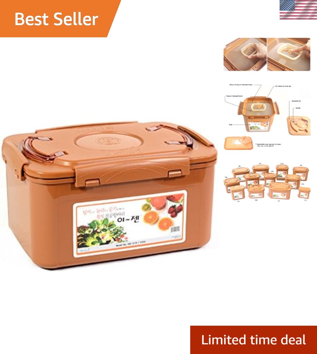 Heritage-Inspired 2.9 Gal Probiotic Fermentation Jar Designed for Healthy Living